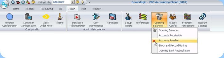 To update Accounts Payable Opening Balances