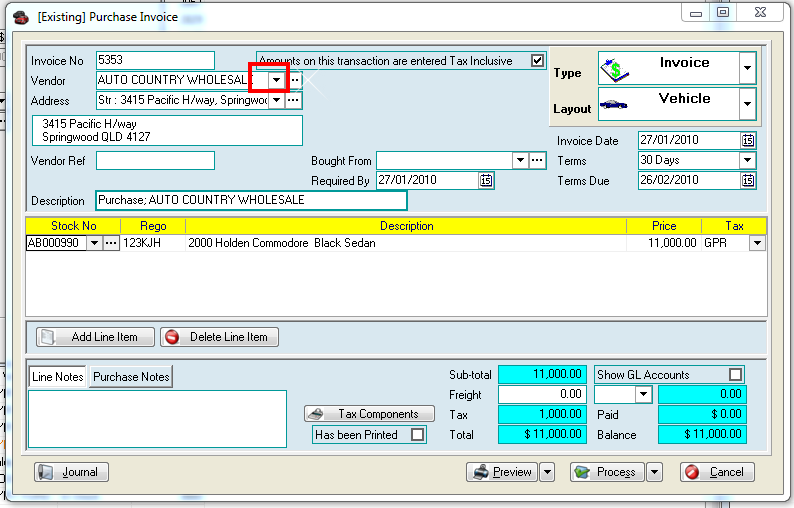 Stock Proc_Change Vendor2
