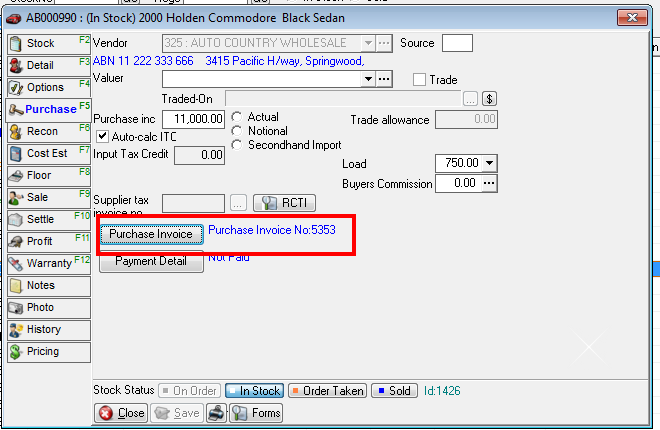 Stock Proc_Change Vendor1