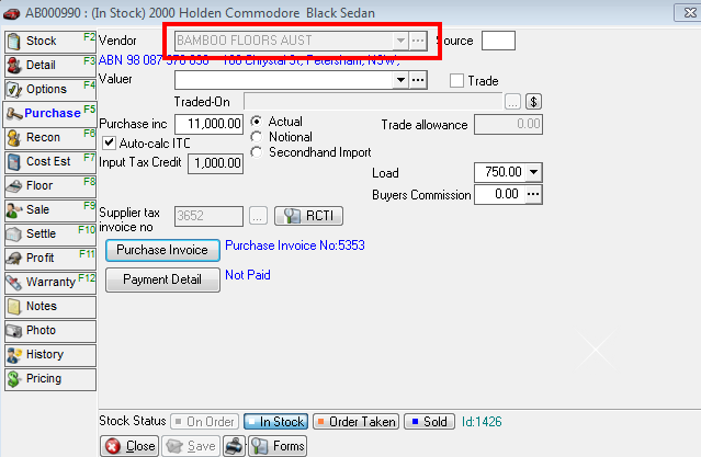 Stock Proc_Change Vendor3