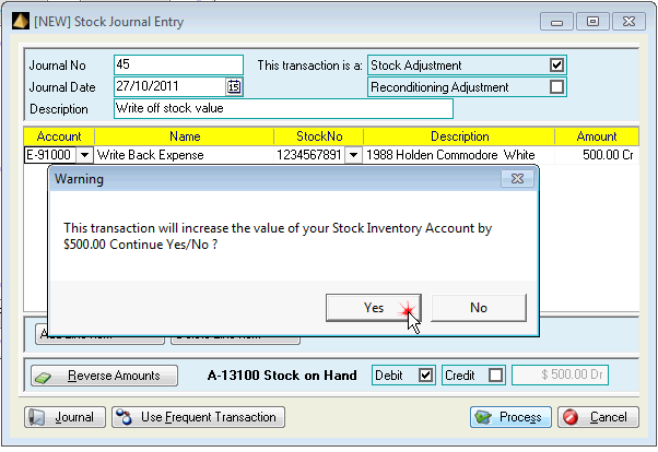 Stock Journal, accept