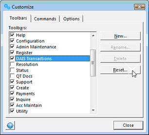 HIghlight the correct Group and press Reset.