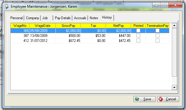 Employee maint, History
