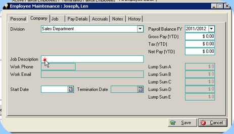 Enter the actual Job title for this employee