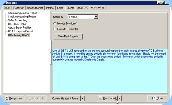 run the report to print it