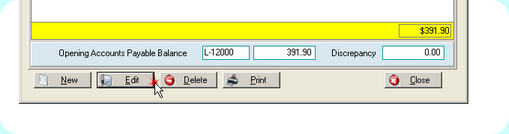 Edit or Delete an Opening Payable