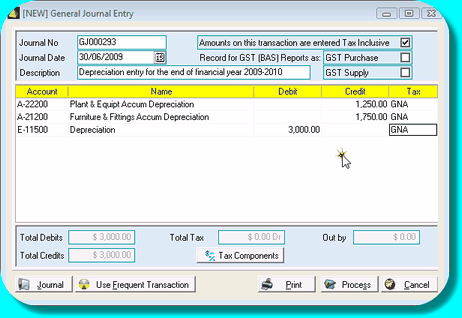 General Journal entry