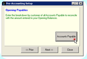 Preferences, Opening Payables