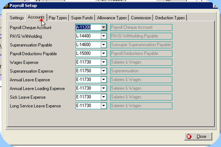 Payroll Accounts Link