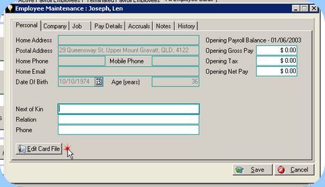 If details are incorrect or missing, click the Edit button to open the Card and correct these fields
